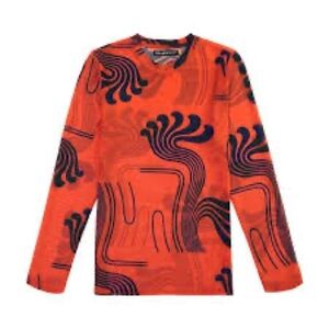Fever Room Dragon Tail Tribal Sheer Mesh Indie Sleaze Top Tattoo Print Women’S